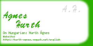 agnes hurth business card