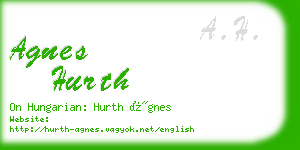 agnes hurth business card